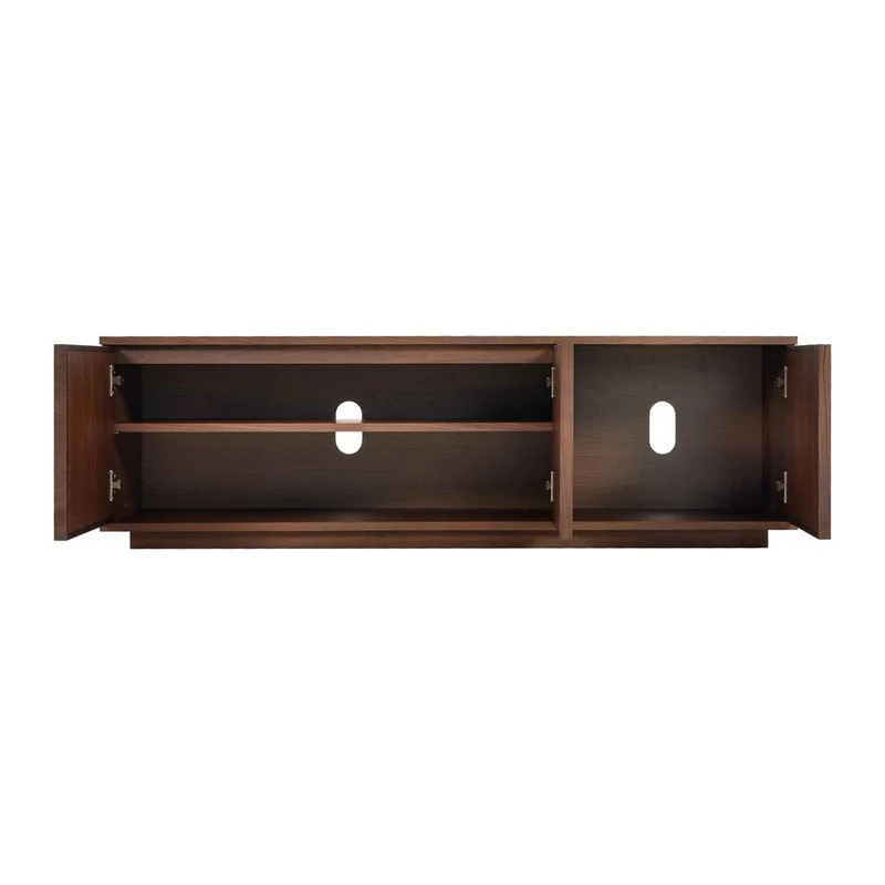 Meuble TV 3 portes placage noyer