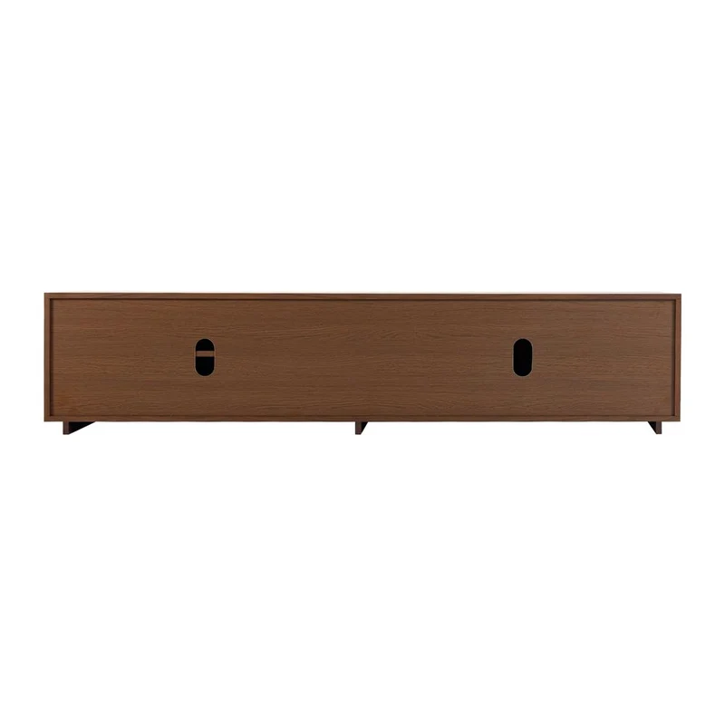 Meuble TV 4 portes placage noyer
