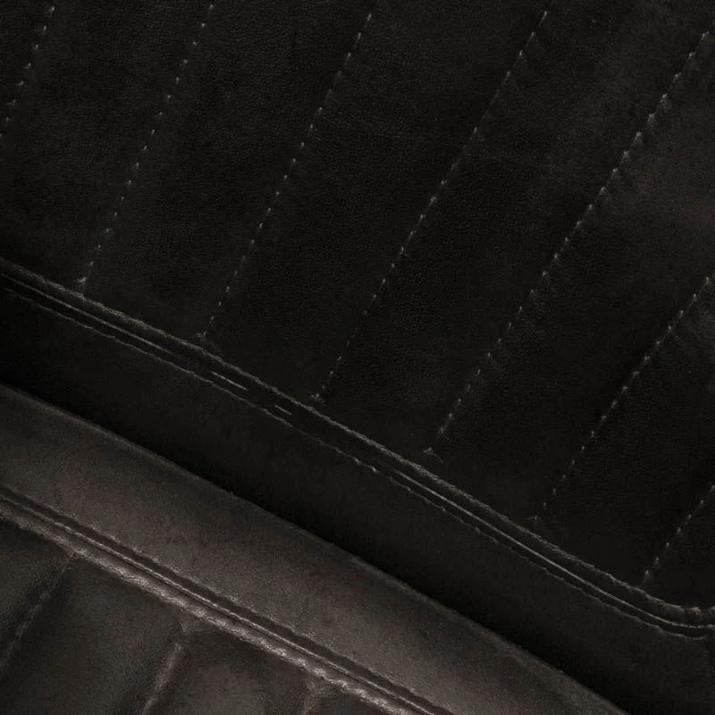 Lot de 2 Chaises en Cuir Noir "SEDIA"