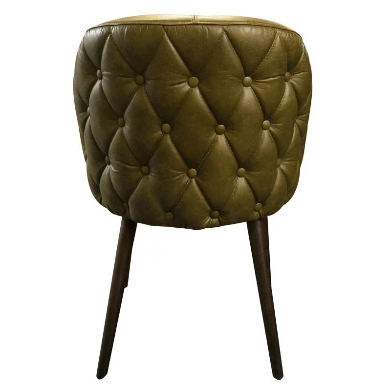 Chaise Design en Cuir Capitonné "TOMARO"