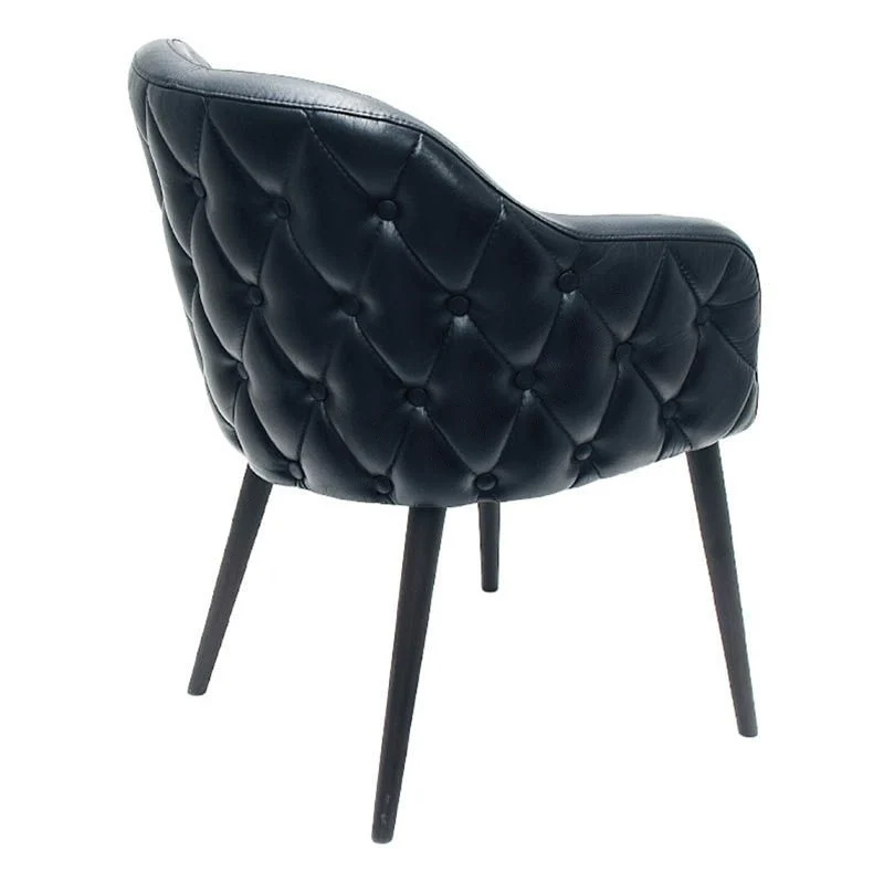 Chaise Design en Cuir Capitonné "TOMARO"