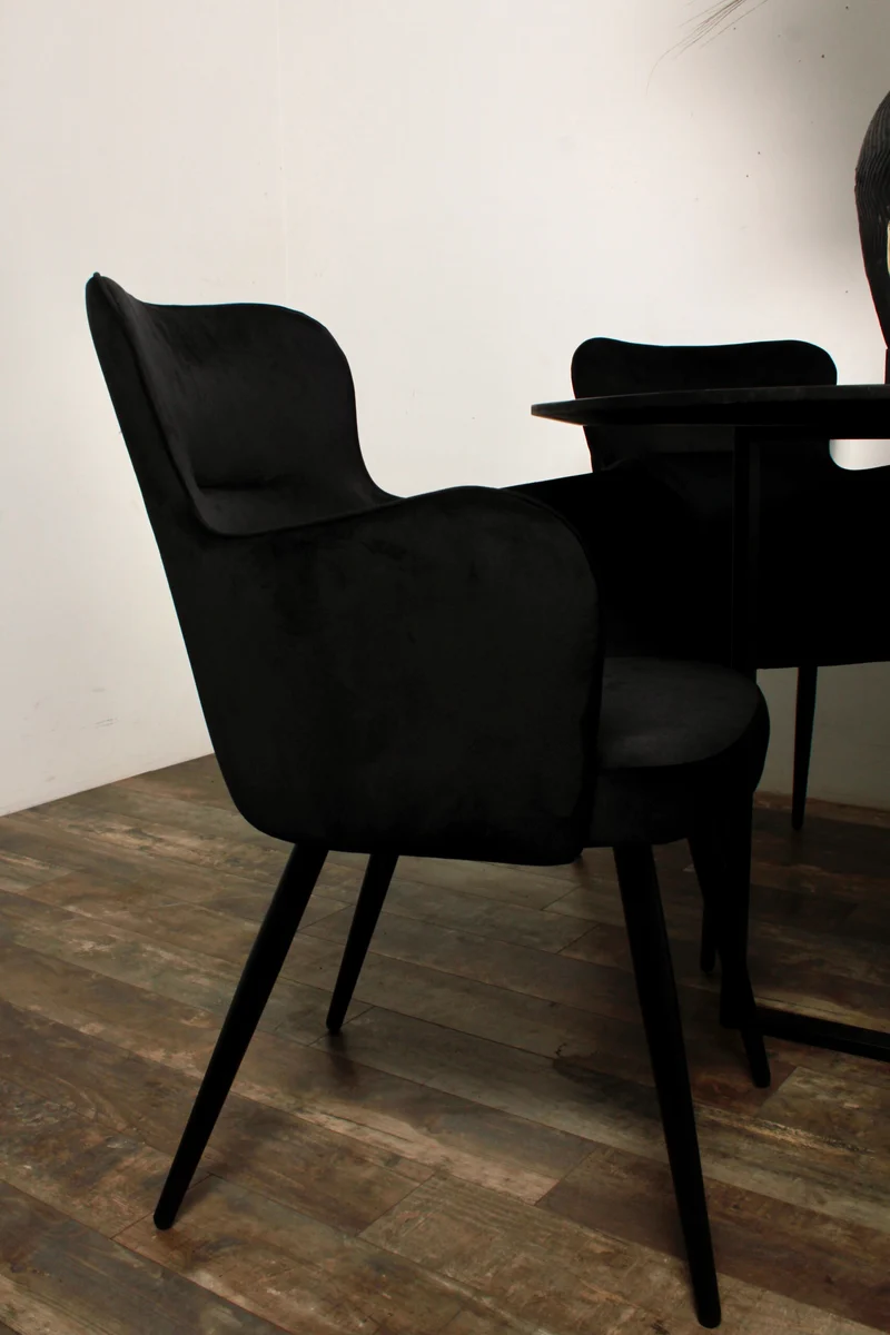 Chaise avec Accoudoirs "AQUILA" en Tissu