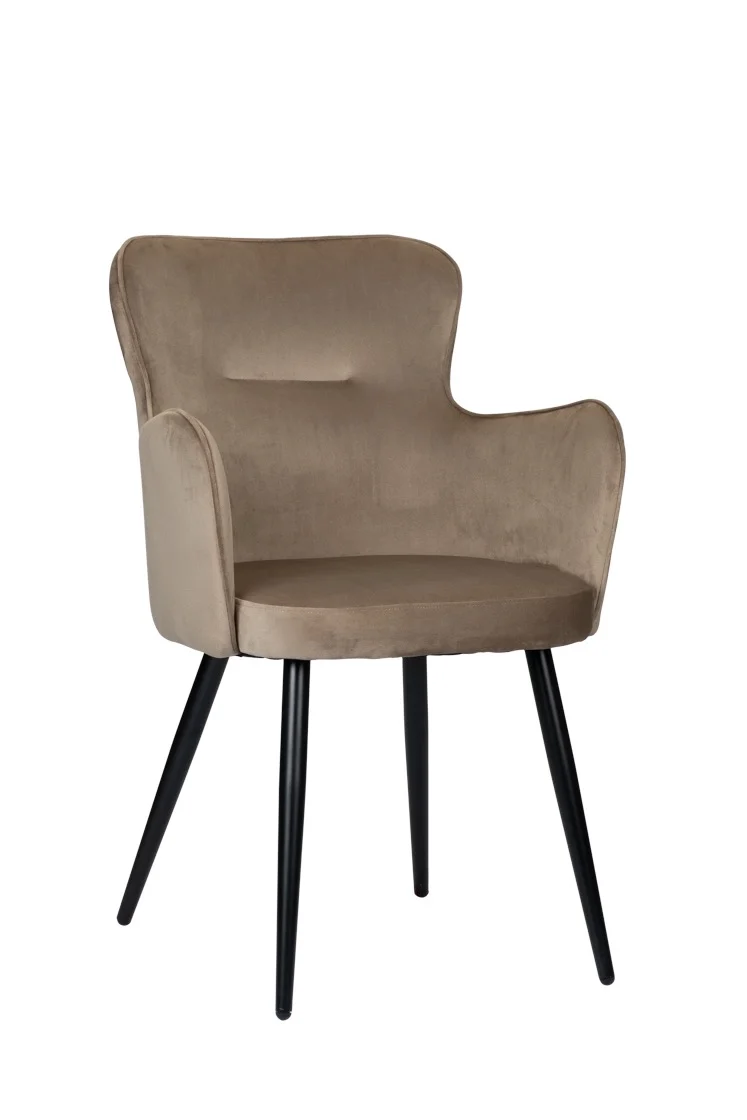 Chaise avec Accoudoirs "AQUILA" en Tissu