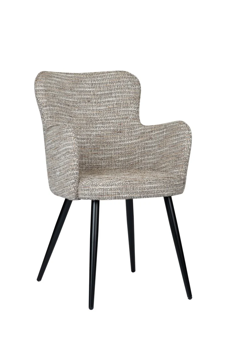 Chaise avec Accoudoirs "AQUILA" en Tissu