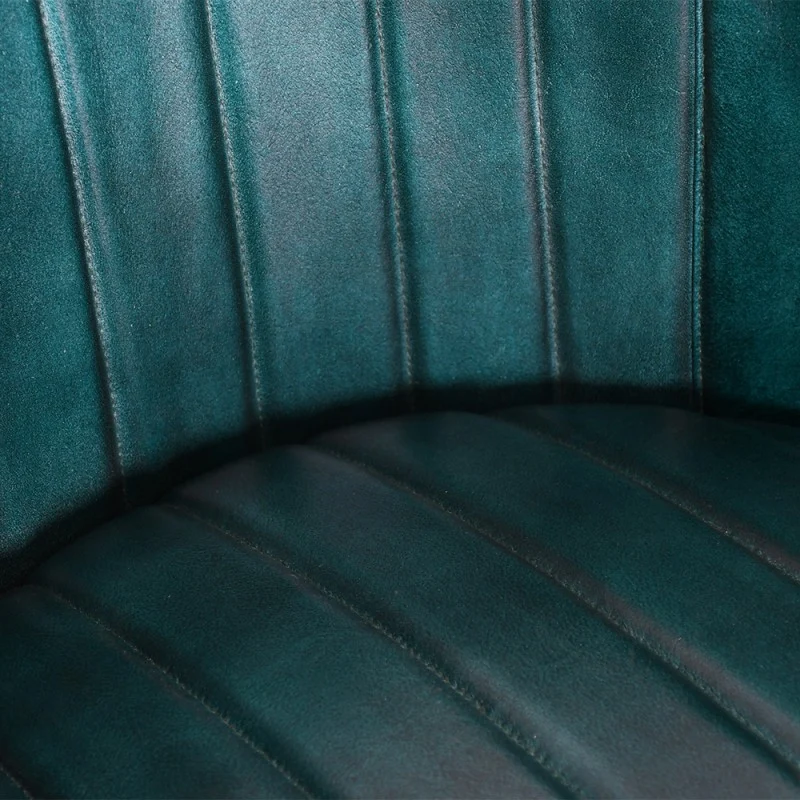 Chaise Design à Dossier Haut en Cuir et Métal "CERCHIO"