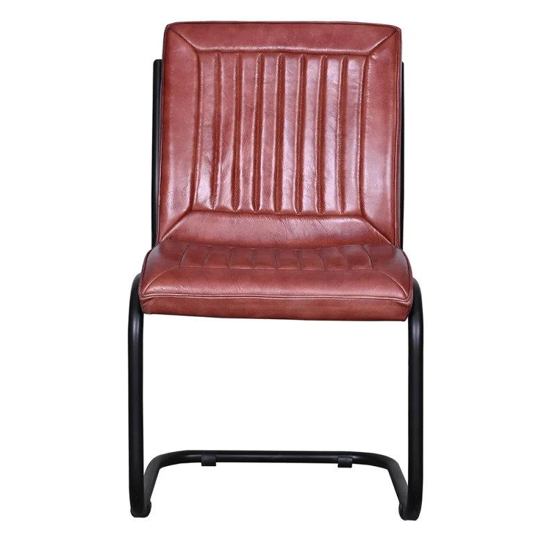 Chaise Cuir et Métal Moderne Loft - TRASTEVERE