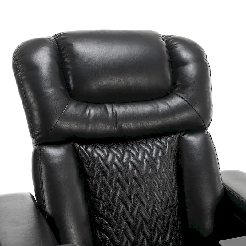 Fauteuil inclinable pivotant électrique avec plateau, porte-gobelet et port USB