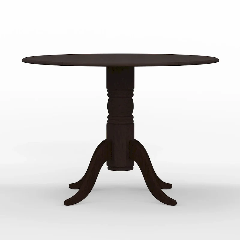 Table à manger ronde à rallonges, blanche et bois naturel