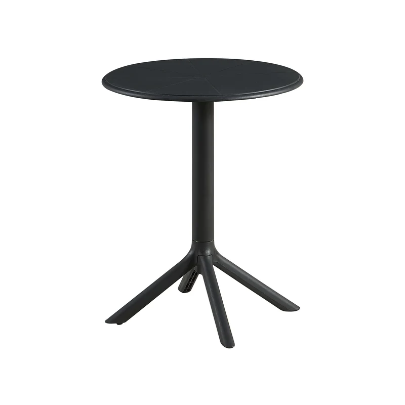 Table de cocktail moderne haute 75 cm, noire