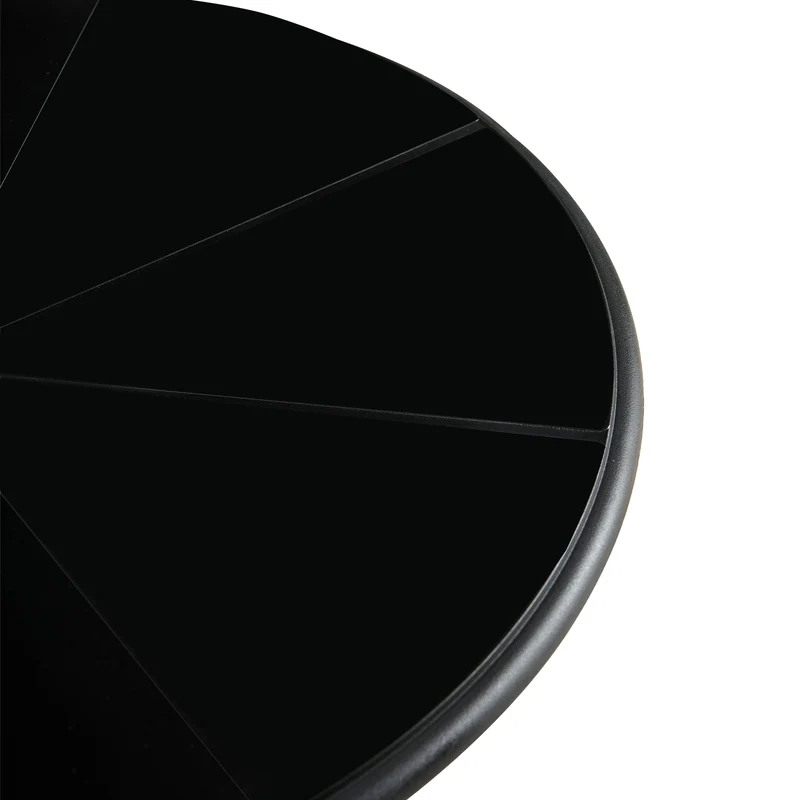 Table de cocktail moderne haute 75 cm, noire