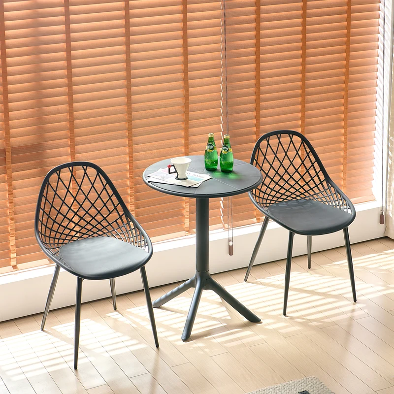 Table de cocktail moderne haute 75 cm, noire