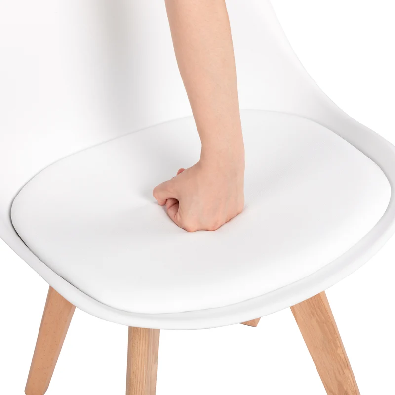 Ensemble de chaises de salle à manger pivotantes sans accoudoirs 360° – Set de 2/4 VINCO – Noir/Blanc/Gris