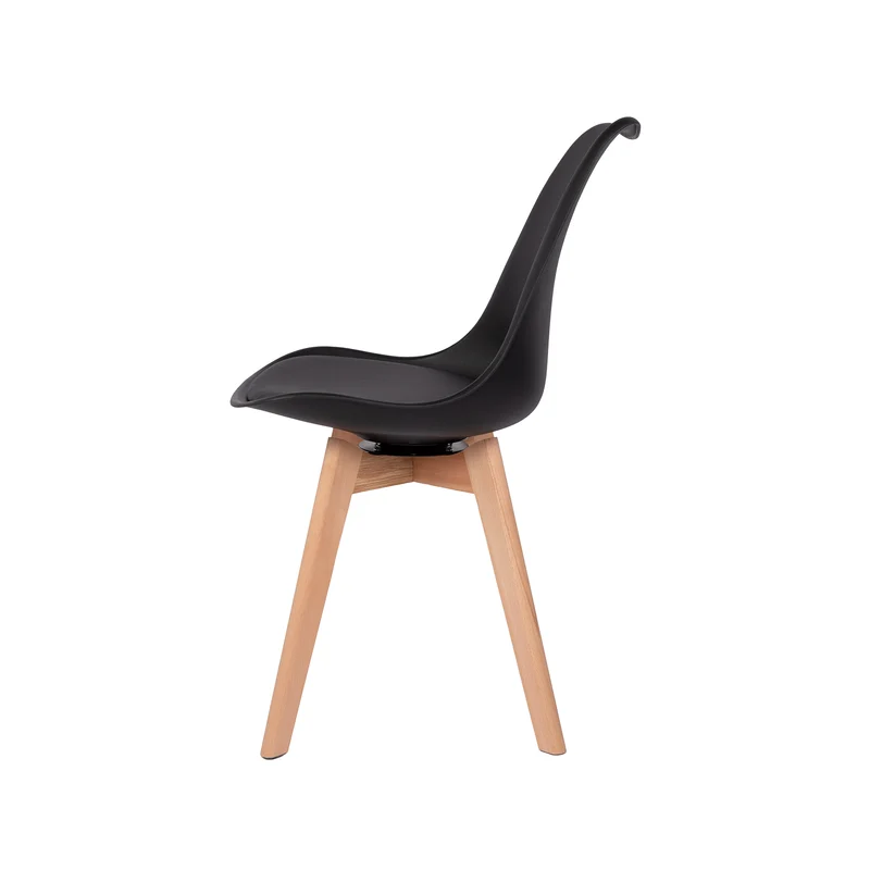 Ensemble de chaises de salle à manger pivotantes sans accoudoirs 360° – Set de 2/4 VINCO – Noir/Blanc/Gris