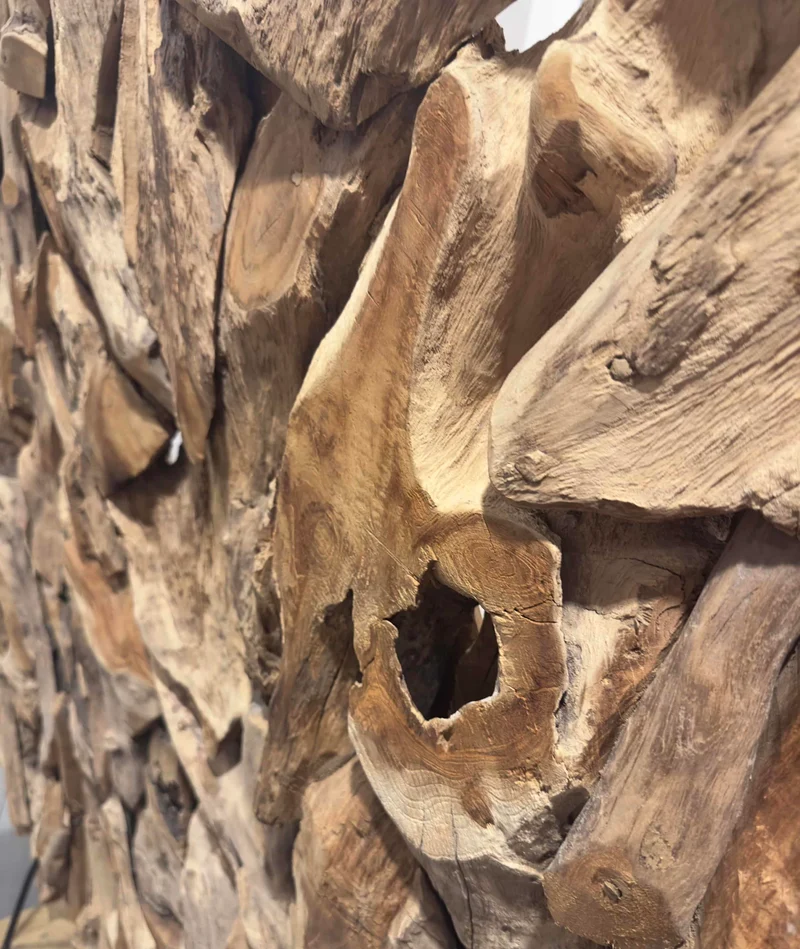 Séparateur de Pièce Artisanal en Bois Flotté Naturel