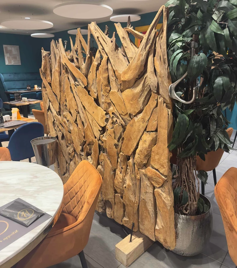 Séparateur de Pièce Artisanal en Bois Flotté Naturel