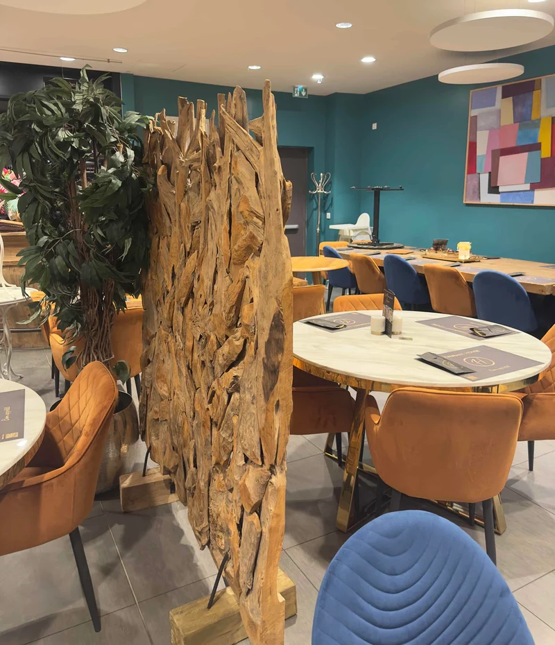 Séparateur de Pièce Artisanal en Bois Flotté Naturel