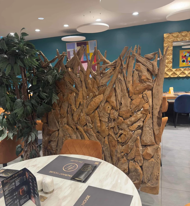 Séparateur de Pièce Artisanal en Bois Flotté Naturel