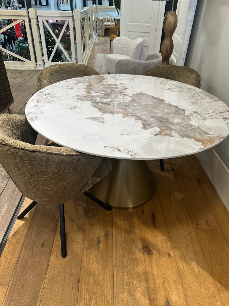 Table de Salle à Manger Ronde en Céramique "Solstice"