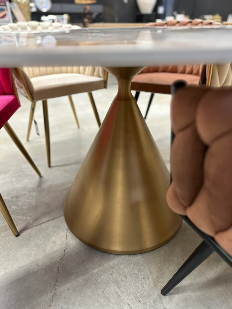 Table de Salle à Manger Ronde en Céramique "Solstice"