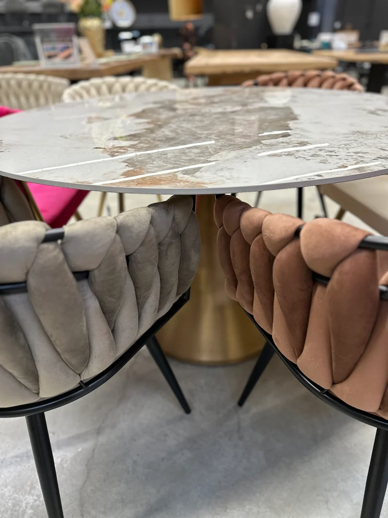 Table de Salle à Manger Ronde en Céramique "Solstice"