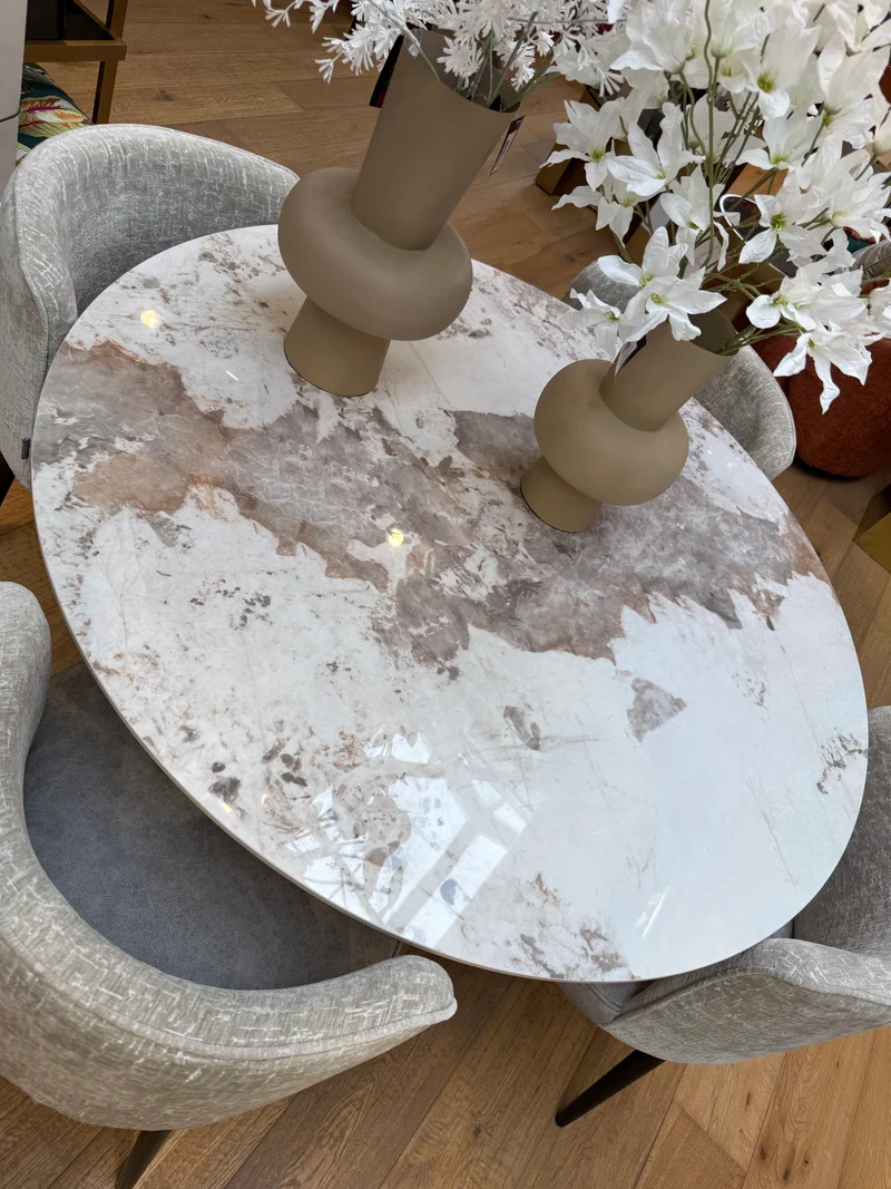 Table de Salle à Manger Ronde en Céramique "Solstice"