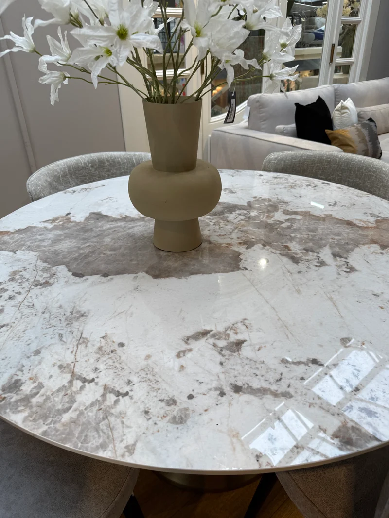 Table de Salle à Manger Ronde en Céramique "Solstice"