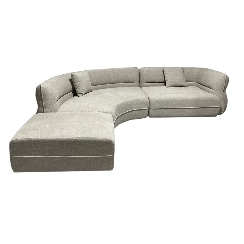 Canapé d'Angle 4 Places avec Pouf Polyvalent "Roma Colline"