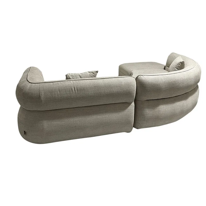 Canapé d'Angle 4 Places avec Pouf Polyvalent "Roma Colline"