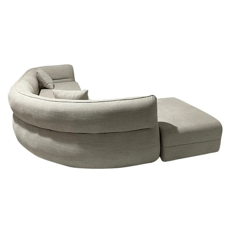 Canapé d'Angle 4 Places avec Pouf Polyvalent "Roma Colline"