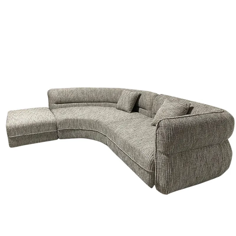 Canapé d'Angle 4 Places avec Pouf Polyvalent "Roma Colline"