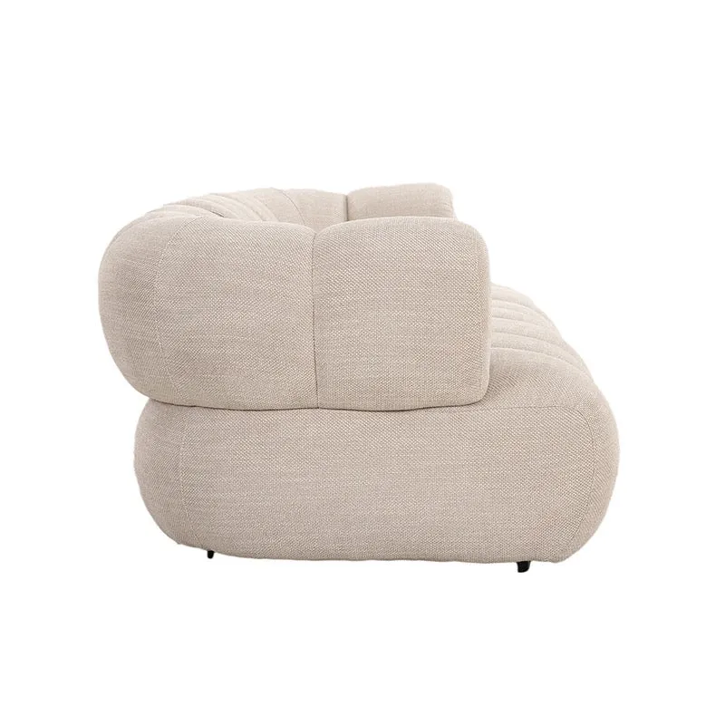 Canapé Modulaire 4 Places en Tissu Beige Chic "Lusso"