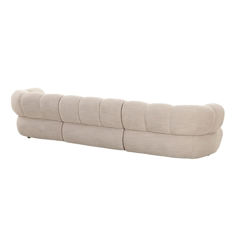 Canapé Modulaire 4 Places en Tissu Beige Chic "Lusso"