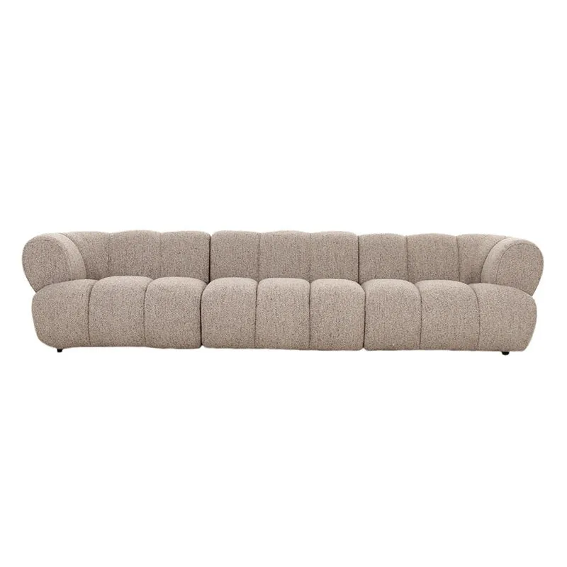 Canapé Modulaire 4 Places en Tissu Beige Chic "Lusso"