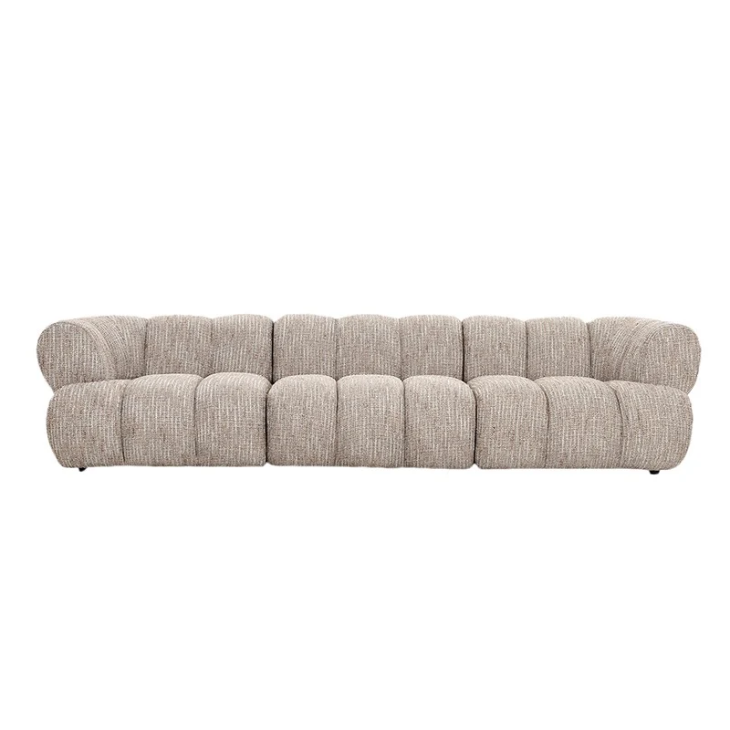 Canapé Modulaire 4 Places en Tissu Beige Chic "Lusso"