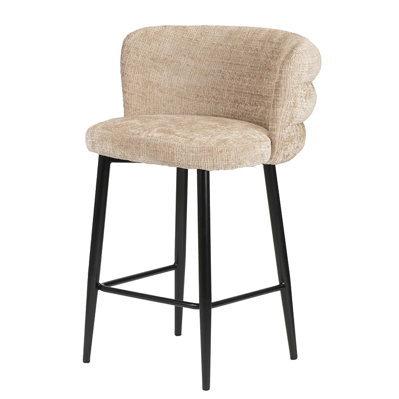 Chaise de bar en tissu tissé "LUXORA"