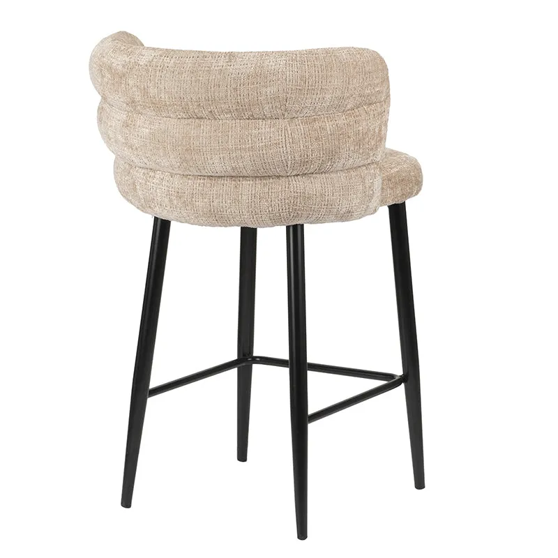Chaise de bar en tissu tissé "LUXORA"