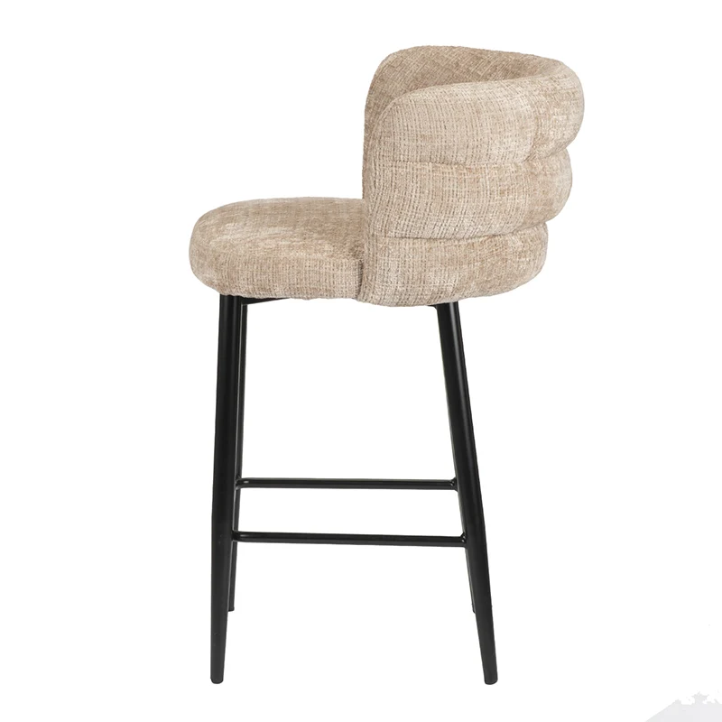 Chaise de bar en tissu tissé "LUXORA"