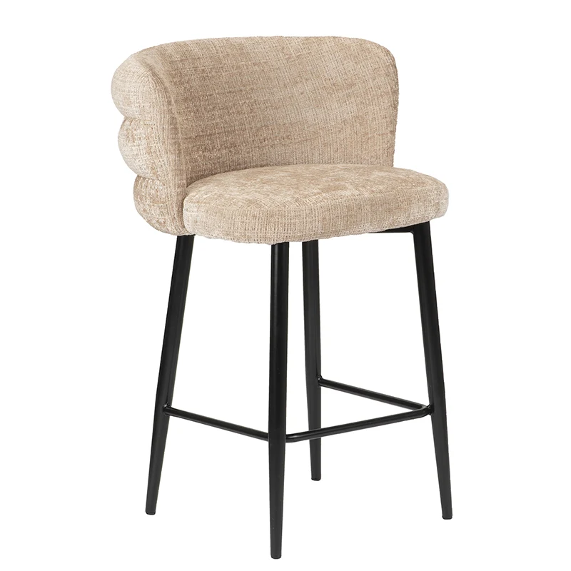 Chaise de bar en tissu tissé "LUXORA"