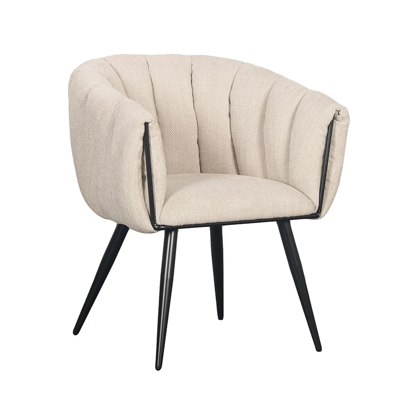 Chaise confort avec Accoudoirs "OPALINE" - Tissu Élégant