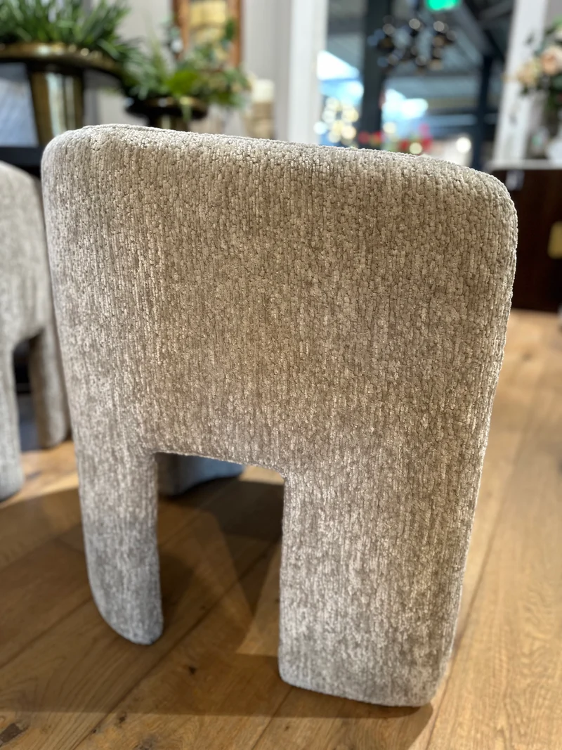 Fauteuil Design en Tissu Gris Clair "ZIGGY"
