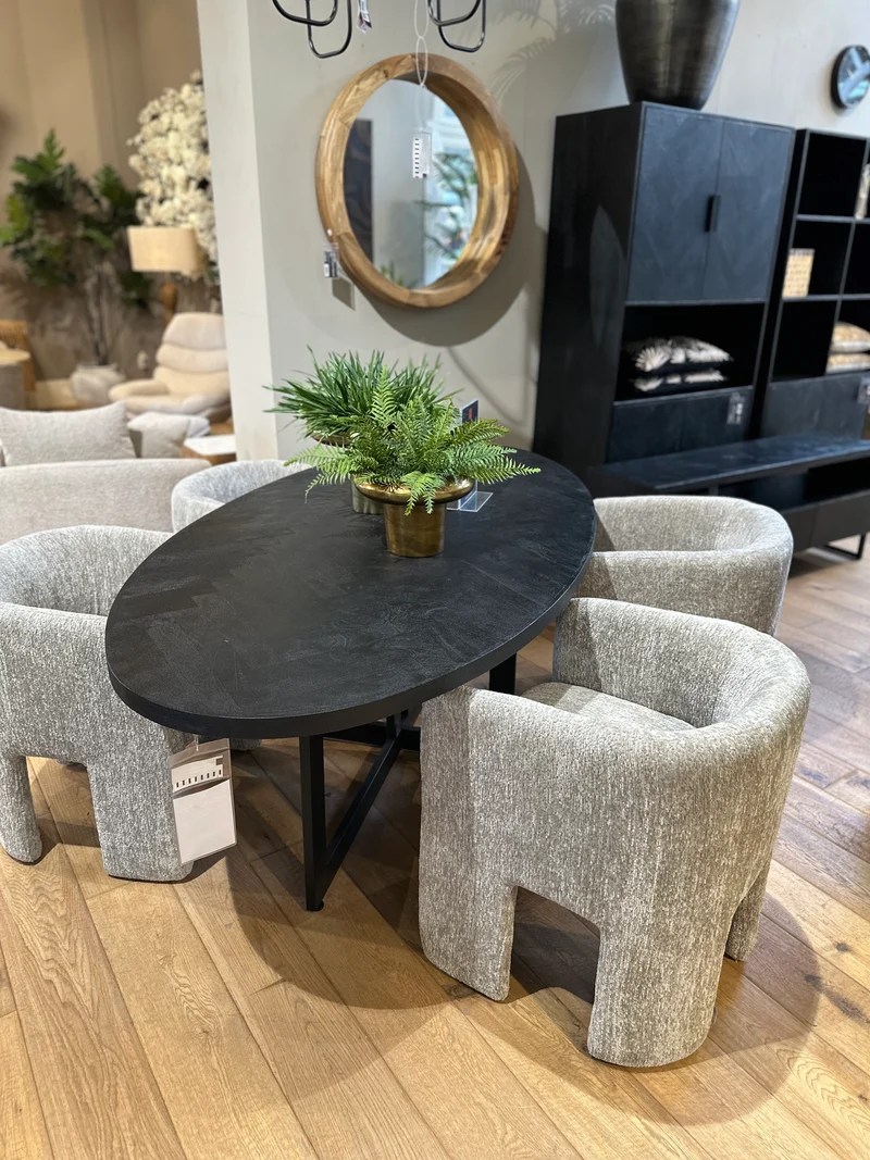 Fauteuil Design en Tissu Gris Clair "ZIGGY"