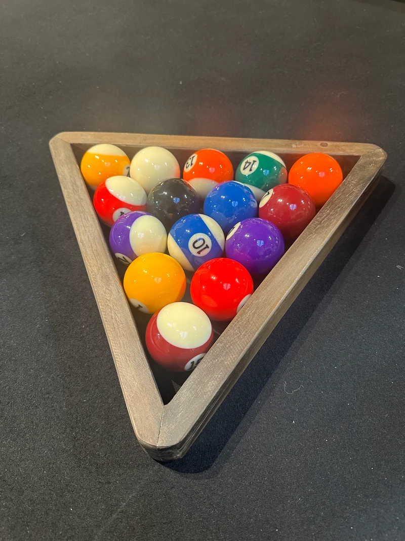 Billard Américain de Luxe en Chêne Massif, Cuir et Fonte