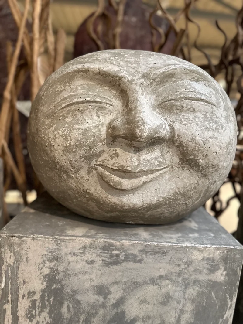 Décoration Murale "Tête de Lune" en Béton