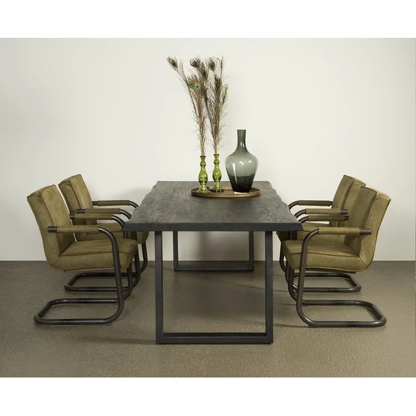 Table en Acacia Massif Noir "ALESIA"