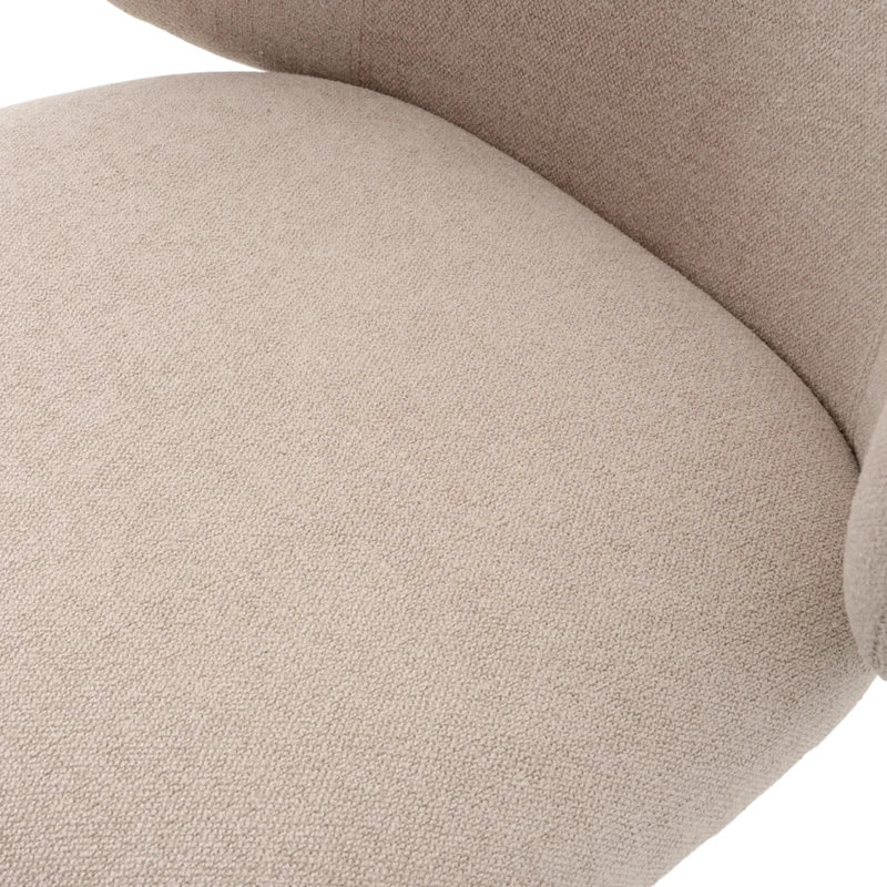 Chaise repas tissu sable