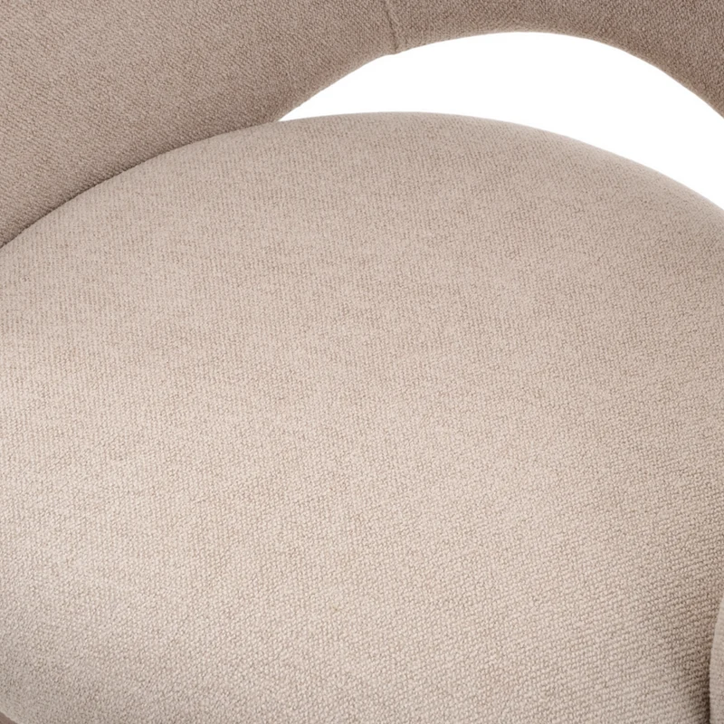 Chaise repas tissu sable