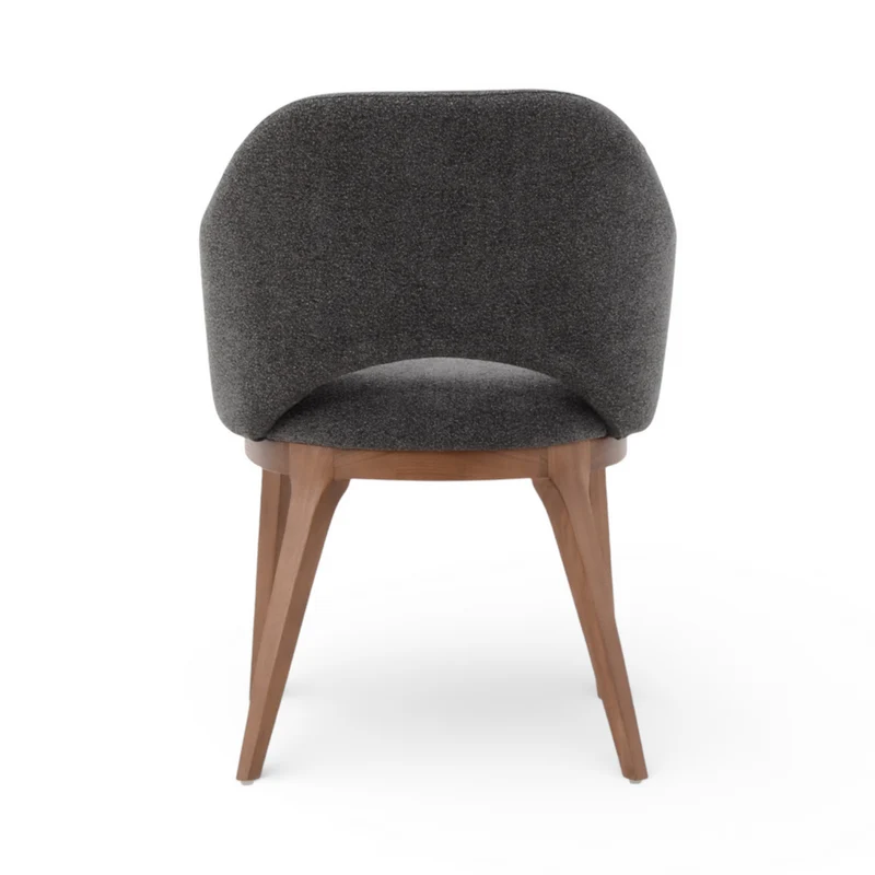 Chaise repas tissu gris fonce