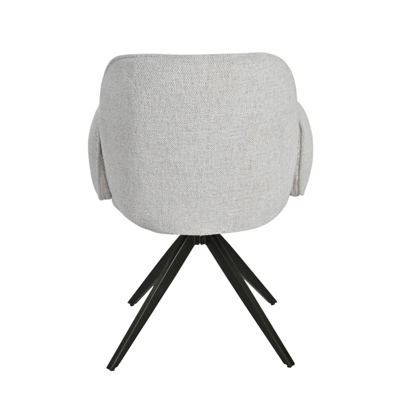 Chaise repas accoudoir tissu beige