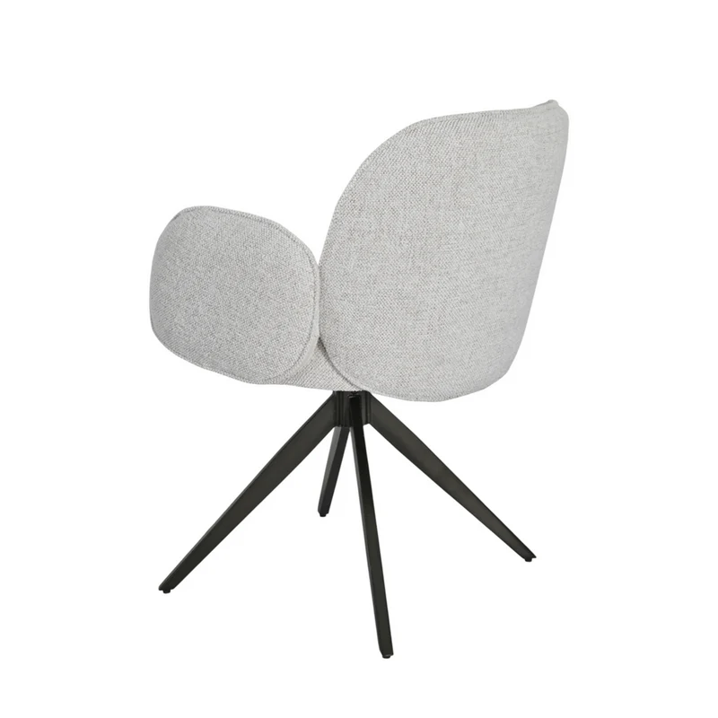 Chaise repas accoudoir tissu beige