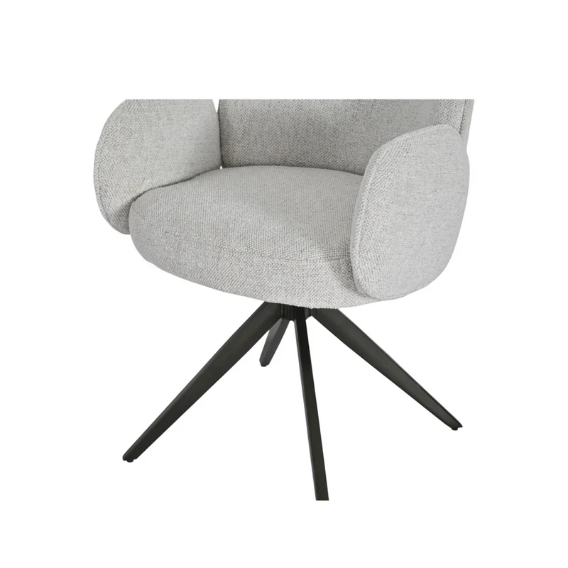 Chaise repas accoudoir tissu beige